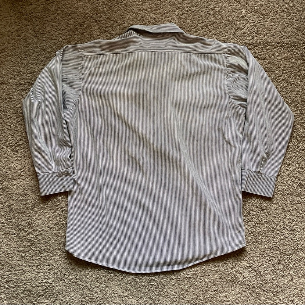Vintage Ben Davis Hickory Stripe Work Shirt Long Sleeve 1/2 Zip Up Sz Large USA - Picture 14 of 16